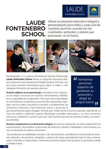 PROYECTO EDUCATIVO DE LAUDE FONTENEBRO SCHOOL